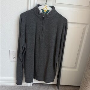 Peter Millar Charcoal Quarter-Zip Jacket
